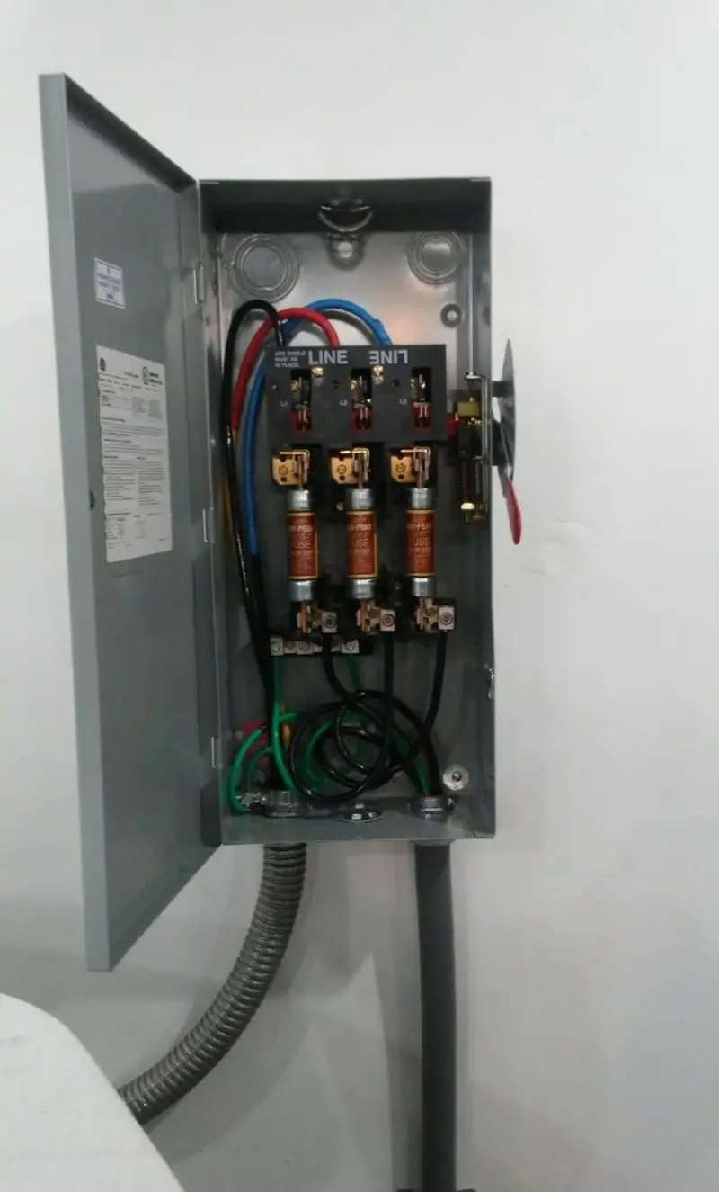 Three-phase disconnect switch installed for Electrical Wiring & Rewiring in Eagle Lake